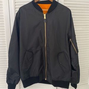 Rothco MA-1 Reversible Black and Orange Bomber Jacket